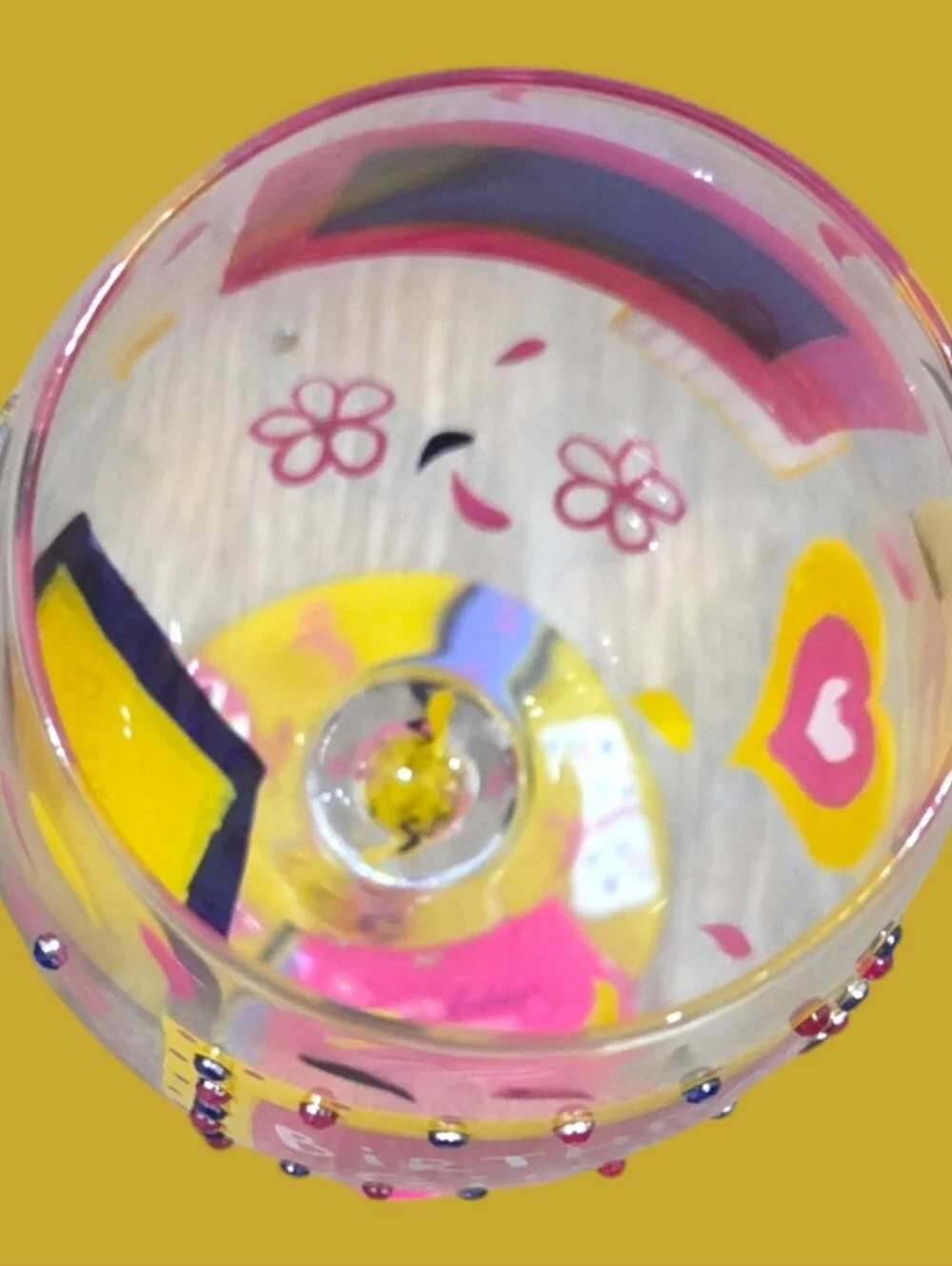 Lolita Birthday Girl Artisan Hand-painted Wine Glass